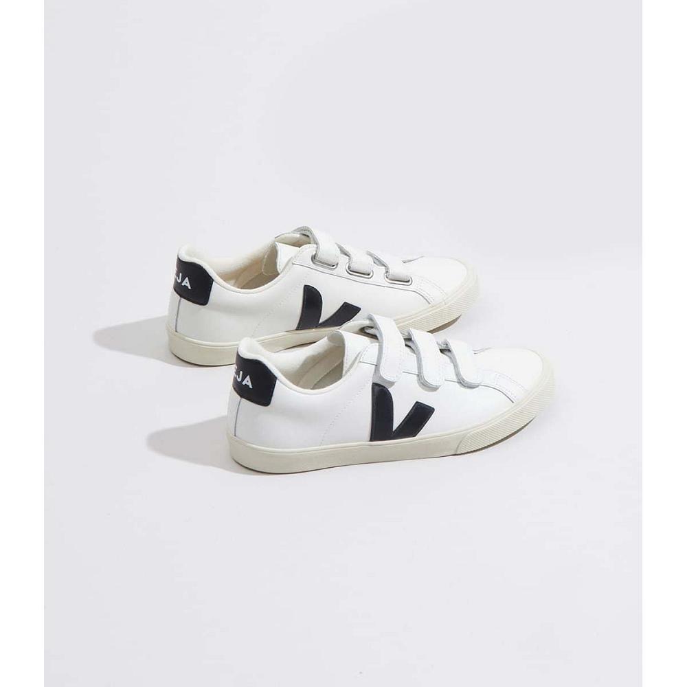 Veja スニーカー 定番 - 3-LOCK LEATHER レディース White/Black